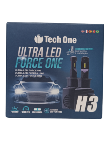 KIT ULTRA LED FORCE ONE 12V 6000K H3 KIT ULTRA LED FORCE ONE 12V 6000K H3