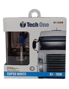 KIT LÂMPADA HALOGÉNEA SUPER BRANCA H1 24V 70W 8500K 2