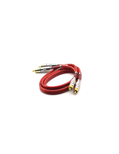 CABLE RCA INJECTE  ROUGE/ARGENT...
