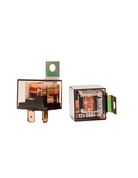 RELÉ AUTO COM SUPORTE 12V 30A - 4PTS