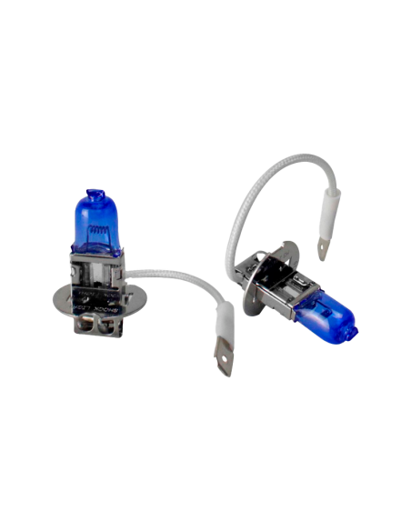 KIT LÂMPADA HALOGÉNEA SUPER BRANCA H3 55W 8500K