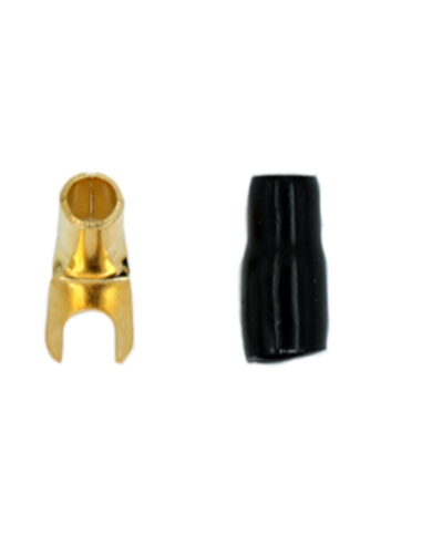 TERMINAL FORQUILHA 8 AWG PRETO - 4mm (ANGULE 90 GRAUS)