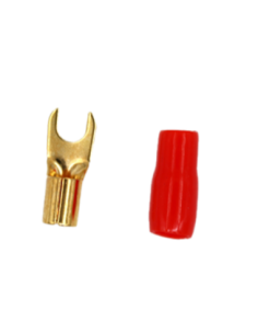 TERMINAL FORQUILHA 8 AWG VERMELHO - 4mm