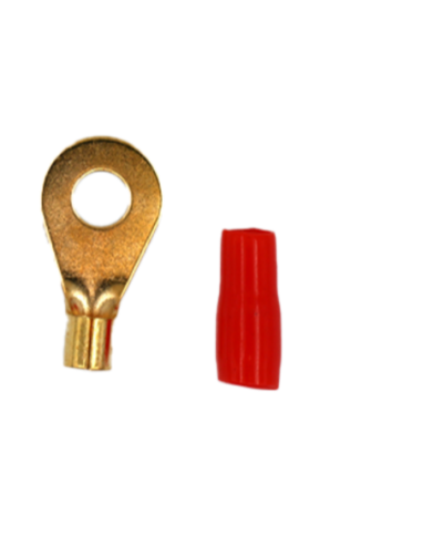 TERMINAL OLHAL 10 AWG VERMELHO - 6mm