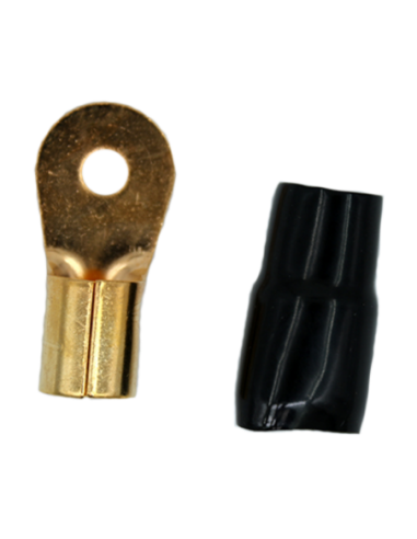 TERMINAL OLHAL 2 AWG PRETO - 6mm