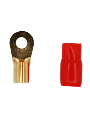 TERMINAL OLHAL 2 AWG VERMELHO - 8mm