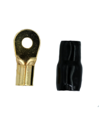 TERMINAL OLHAL 4 AWG PRETO - 6mm