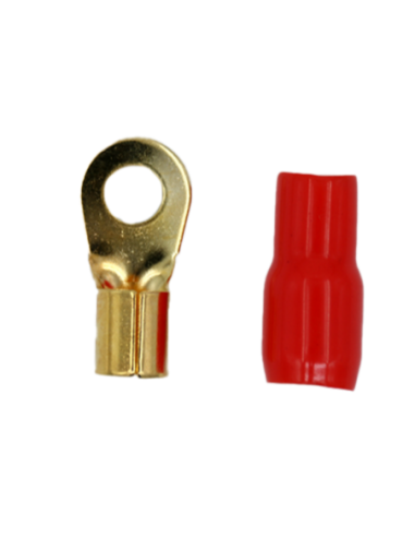 TERMINAL OLHAL 4 AWG VERMELHO - 8mm