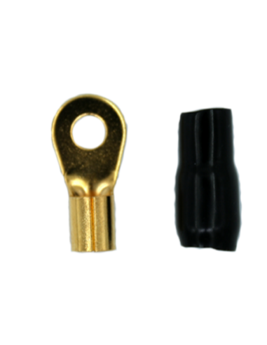 TERMINAL OLHAL 6 AWG PRETO - 6mm
