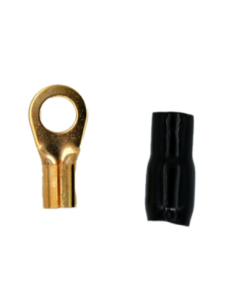 TERMINAL OLHAL 6 AWG PRETO - 8mm