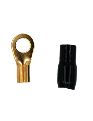 TERMINAL OLHAL 6 AWG PRETO - 8mm