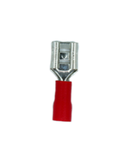 TERMINAL FÊMEA 22 AWG VERMELHO 6mm